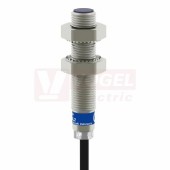 XS608B1PBL2 Indukční čidlo M8, nerez, Sn=2,5mm, 12…48VDC, kabel 2m, délka těla 50mm, stíněný, PNP/NC, IP67