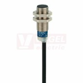 XS612B1MAL2 Indukční čidlo M12, mosaz, Sn=4mm, 24…240VAC/DC, kabel 2m, délka těla 50mm, stíněný, NO, IP68/69K