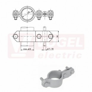 ST 4    svorka na potrubí 5/4" (35-43 mm) Fe/Zn (V099)