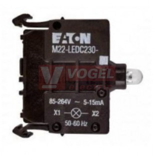 M22-LEDC230-W modul LED signálky BÍ, 85-264VAC, zadní montáž (216566)