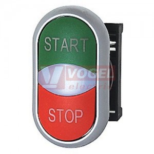 M22-DDL-GR-GB1/GB0 Dvojtlačítko ZE/RU Start/Stop do otvorů průměr 22mm