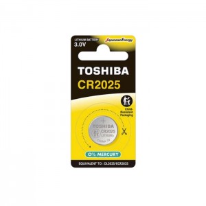 Baterie  3,00 V CR2025 CP-1C knofl. Litium, Toshiba Special-Lithium Coins, blistr/1ks