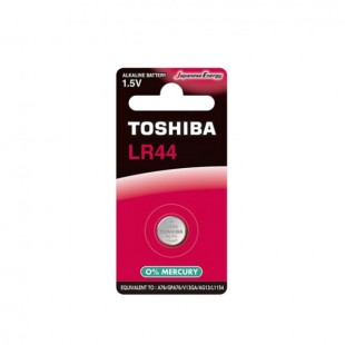 Baterie  1,50 V LR44 BP-1C knofl. Alkalická, Toshiba Special-Alkaline Button, blistr/1ks