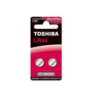 Baterie  1,50 V LR44 BP-2C knofl. Alkalická, Toshiba Special-Alkaline Button, blistr/2ks