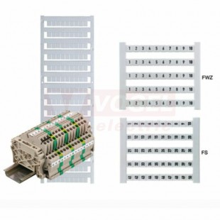 DEK 5 FWZ 41-59 štítek s potiskem lichých čísel, horizont., š5mm x v5mm, PA66 (0236060000)