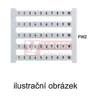 DEK 5 FWZ L1-EIK štítek s potiskem, posl.horizontální, š5mm x v5mm, PA66 (0354361203)