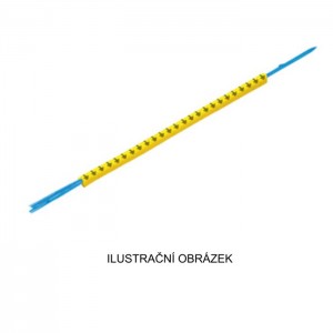 CLI R 1-3 GE/SW A CableLine, upínací trn, značení vodičů a kabelů, s potiskem "A", žluto-černý, š/v 4,2x3mm, pro vodiče s průřezem 1,5-4mm2, průměr 2,5-5mm, PVC, měkké, bez kadmia, MultiPack (0572901638)