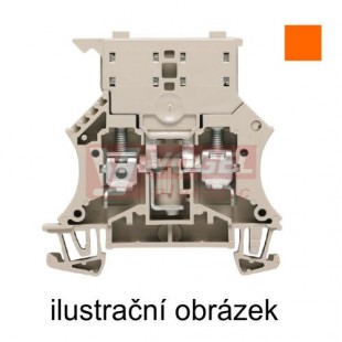 WSI 6 or svorka pojistková oranžová, řada W, pojistka G 5x20mm, bez LED indikace, 6,3A, šroubová, š=7,9mm (1011060000)