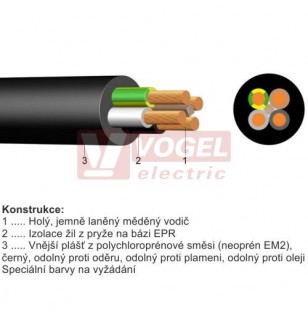 H07RN-F  3x 70+50 kabel pryžový (A07RN-F provedení B)