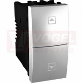 MGU3109T30 Unica - Spínač pro ovládání žaluzií, 2 pólový, šroubové svorky, 1 modul, Aluminium