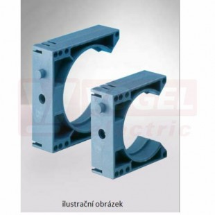 Příchytka 23 PAHOG-23S šedá, PA6, pro flexibilní chráničku NW23, (aretační čep pr.4mm proti protočení)