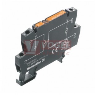 TOS 230VAC/48VDC 0,1A  TERMOPTO polovodičové relé, triac 1xNO 100mA 24-230VAC, patice š=6,1mm, šroub. svorky (8950850000)