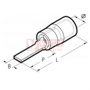 KI  6-10 Kolík izolovaný průřez 4,0-6,0mm2 / délka 10mm