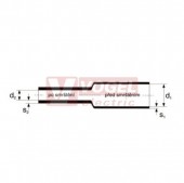 IAKT  12/4 ČE Smršťovací trubice 3:1, tenkostěnná s lepidlem, samozhášecí, 12,0/4,0mm, černá (1ks=délka 1,22m)