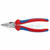 LK-D 02516 P 9772180 KNIPEX Lisovací kleště na dutinky pro průřezy 0,25-16 mm2 s izolací i bez izolace, tvar lisu U, dvoukomponentní rukojeti, délka kleští 180mm