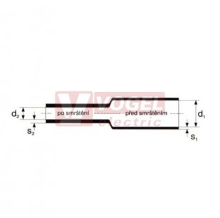 IAKT  32/8 TR Smršťovací trubice 4:1 tenkostěnná s lepidlem, 32,0/8,0, transparentní (1ks=délka 1,22m)