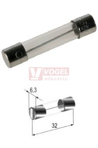 Pojistka sklen. 6,3x32  2,0A   T pomalá, vyp.schopnost 35A/250V