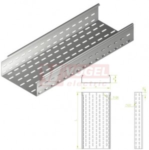 Žlab perf šxv 200x 80 KCJ200H80/3N  š200xv 80mm, tl.1,0mm (180420)