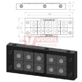 KEL 24/10 průchodkový rámeček, černý, IP54, 10x malá vložka (vložky se objednávají samostatně) (42241)