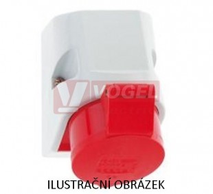 Zásuvka nástěnná 4P  16A 400V 6h IP44 Quick-Connect, bezšroubové svorky