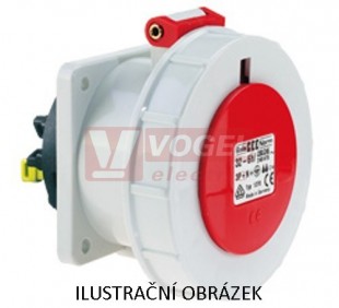 Zásuvka vestavná rovná Quick-Connect 32A 4p 400V 6h IP67