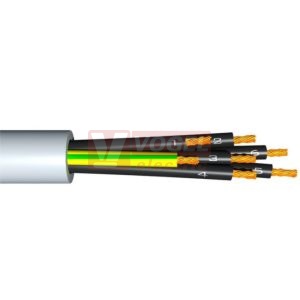 YSLY-JZ 14x0,50 kabel flexibilní, PVC šedý, číslované žíly se ze/žl