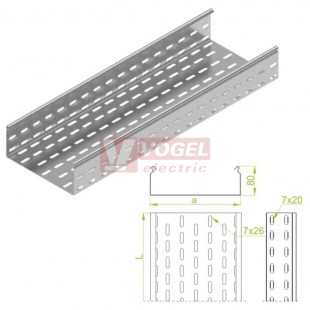 Žlab perf šxv 200x 80 KCP200H80/3  š200xv 80mm, tl.1,5mm (180820)