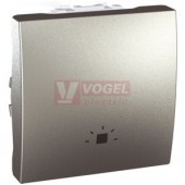 MGU320630L Unica - Ovládač tlačítkový se symbolem "světlo", řazení 1/0, Aluminium