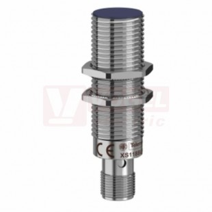 XS118BLPBM12 Indukční čidlo M18, PNP/NC, 12..24VDC, mosaz, Sn=5mm, délka těla 64mm, konektor M12/4pin, stíněný, IP67