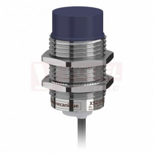 XS230BLPAL2 Indukční čidlo M30, mosaz, Sn=15mm, 12…24VDC, kabel 2m, délka těla 57mm, nestíněný, PNP, IP67