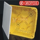 KO 125/1L_NA krabice s víčkem do dutých stěn, š/v/hl 155x155x64mm, možnost instalace nosné lišty TS35, IP30, PVC