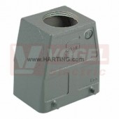 19200320427 Han A kryt konektoru, Standard hoods/housings, vel.32A, 2-třm., kabelový, přímý, vysoké provedení, M32, RAL 7037