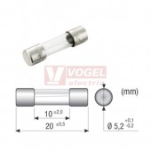 Pojistka sklen. 5x20 16,0A   T pomalá, vyp.schopnost 35A/250V