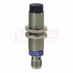 XS2M18MA250K Indukční čidlo M18, mosaz, Sn=8mm, 24…240VAC/DC, délka těla 72mm, nestíněný, NO, konektor (samec) 1/2"20 UNF, 3pin, IP67