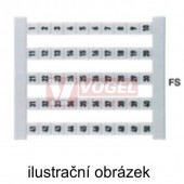 DEK 5 FS 2, 4, 6...100 štítek s potiskem, vertikální, š5mm x v5mm, PA66 (2339600000)