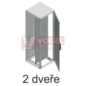 NSYSF2010402DP skříň pro řadovou montáž SF, s mont.panelem, 2-dv., všh 2000x1000x400mm, IP55, RAL7035, bez kabelového dna