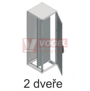 NSYSF2010602DP skříň pro řadovou montáž SF, s mont.panelem, 2-dv., všh 2000x1000x600mm, IP55, RAL7035, bez kabelového dna