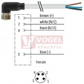 7000-08101-2110150 konektor M8/4-pin/zás/úhlový - kabel ŠE PVC 4x0,25mm2 L=1,5m - volný konec