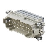 Konektor  16/32pin V 16A/500V HDC HE 16 MQT 17-32, technologie připojení vodiče SNAP-IN do 2,5mm2, šedá svorkovnice číslování 17-32 (2666980000)