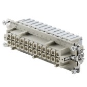 Konektor  24/48pin Z 16A/500V HDC HE 24 FQT 25-48, technologie připojení vodiče SNAP-IN do 2,5mm2, šedá svorkovnice, číslování 25-48 (2667000000)