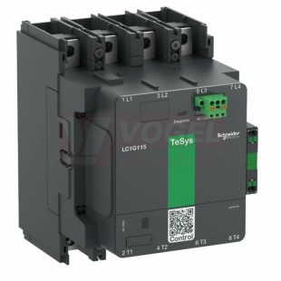 LC1G1154EHEN Stykač TeSys G 115A 4P AC3 cívka 48-130V AC/DC standard, 1Z + 1V