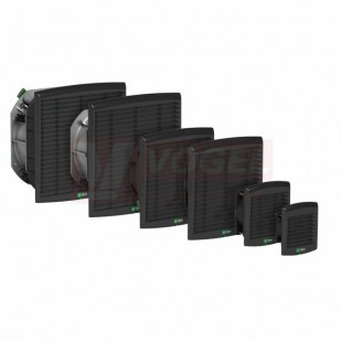 NSYCVF300M230DG Ventilátor CSVS, 300m³/ h, 230V, rozměr výřezu 223x223mm, rozměr vš 268x248mm, 55dB, IP54, RAL9005