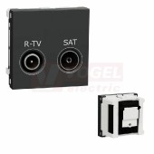 NU345454 Unica zásuvka TV-R/SAT individuální 2 dB, 2M, Antracit RAL7021