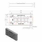 KEL-DPZ 16/14 CR (S)VOC gy membránová průchodka, šedá RAL7035, dx120mm, šx58mm, vx14mm, montážní výška 14mm, vel.výřezu 86x36mm, 4 šrouby, pr.otvorů pro šrouby 5,8mm, rozsah upínání 5x 3,2x6,5mm, 5x 5-10,2mm, 4 x 9-16,2mm (43816.600)