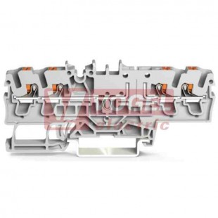 2202-1861 svorka průchozí rozpojovací, PUSH-IN 2,5mm2, šedá, 2/2, š=5,2mm (WAGO TOPJOB S)