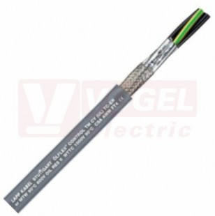 Ölflex CONTROL TM CY 0,6/1kV 18G  1,0 napájecí kabel stíněný, šedý vnější plášť z PVC, odolný proti zkrutu v kabel.smyčkách, černé čísl.žíly se zl/žl (281818CY)