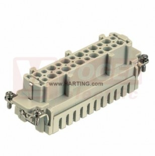 09330242716 Han ES konektor 24pin, Z, 16A/500V, vel.24B, č.1-24, cage-clamp, 0,14-2,5mm2