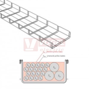 Žlab drátěný 200x 50 MERKUR 2 200/50 "GZ"  galvanický zinek  - vzdálenost podpěr cca 1,7m (ARK - 211140)