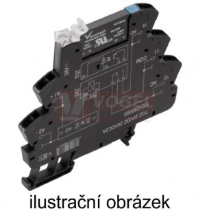 TOZ 12VDC 24VDC2A  TERMSERIES polovodičové relé, POWER MOS-FET  1xpřep. 2A 3-33VDC, patice š=6,4mm, pružin.svorky (1127280000)