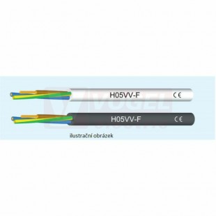 H05VV-F 4G 1  ČE (ZŽ,H,Č,Š) černý PVC ohebný kabel (DOPRODEJ)